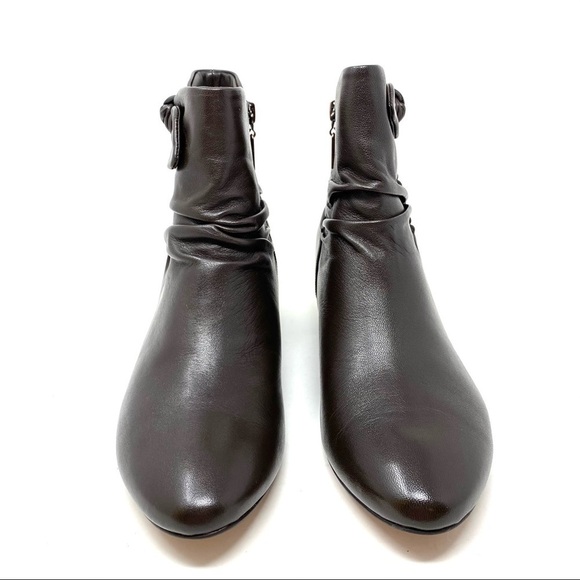 Antia leather Cindy ankle boots Mocha WIDE - Picture 3 of 8